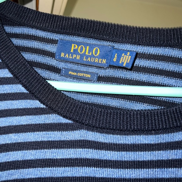 Polo Ralph Lauren - Vintage Striped Sweater - Never Worn - Sz L - blue - Picture 3 of 4